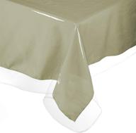 🍽️ heavy duty double stitched transparent tablecloth: top quality food service equipment & supplies by decorrack логотип