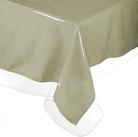 img 2 attached to 🍽️ Heavy Duty Double Stitched Transparent Tablecloth: Top Quality Food Service Equipment & Supplies by DecorRack