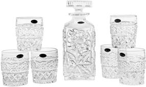 img 1 attached to Amlong Crystal Flower Decanter Pieces