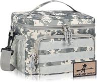 🎒 homespon insulated lunch bag with molle webbing - thermal cooler box for tactical adults & kids - camouflage design logo