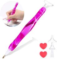 💎 diamond painting pen kit - handmade 5d diy resin diamond art crafts cross stitch hobby drill pen (dark blue-01 and purple) logo