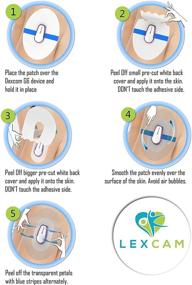 img 2 attached to Dexcom G6 Adhesive Patches - Pack of 25 - Lexcam Waterproof CGM Overpatch - Clear Color