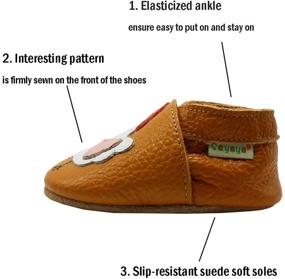 img 3 attached to SAYOYO Baby Chicken Soft Sole Leather Infant Toddler Prewalker Shoes - Adorable and Comfortable Footwear for your Little One