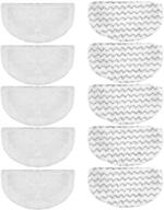 🧽 dekiru steam mop washable cleaning pads replacement - 10 pack for bissell powerfresh steam mop 1940 1440 1806 series - compare to part # 5938 & 203-2633 vacuum cleaners логотип