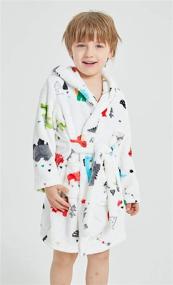 img 1 attached to Ultimate Kids Sleepwear: Boys Girls Hooded Bathrobe - Perfect Gift Selections!