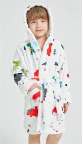img 3 attached to Ultimate Kids Sleepwear: Boys Girls Hooded Bathrobe - Perfect Gift Selections!