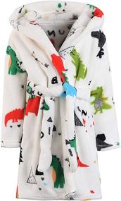 img 4 attached to Ultimate Kids Sleepwear: Boys Girls Hooded Bathrobe - Perfect Gift Selections!