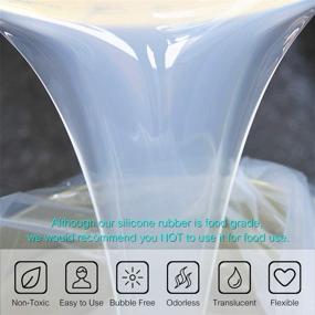 img 3 attached to Silicone Mold Making Kit - Premium 2.5 lb Liquid Translucent Silicone Rubber for Resin, Jewelry, and Crafts - Easy Mixing Ratio, Versatile for DIY Molds