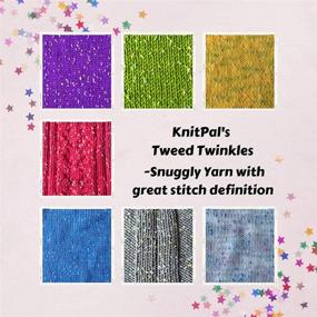 img 2 attached to Пряжа для вязания Tweed Twinkles Baby от KnitPal с вкраплениями - идеальная для вязания и вязания пледов - 8 мотков, 696 ярдов/400 граммов, светлое средней плотности #3 - оттенок порошкового белого