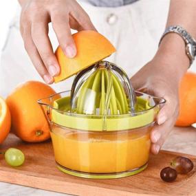 img 1 attached to 🍋 Drizom Manual Citrus Juicer Squeezer with Measuring Cup and Grater - Lemon Orange, 12OZ, Green