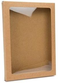 img 1 attached to 📦 Premium Kraft Paper Window Box with Attached PET Sheet - 25 Boxes, 5 x 7/8 x 7 - Ideal for Safeguarding Stationary, Cosmetics, Treats, and Favors - WKRG266