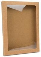 📦 premium kraft paper window box with attached pet sheet - 25 boxes, 5 x 7/8 x 7 - ideal for safeguarding stationary, cosmetics, treats, and favors - wkrg266 logo