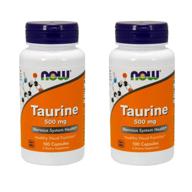 💊 2 упаковки капсул now foods taurine 500 мг логотип