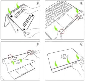 img 1 attached to RICNUS Laptop Case For Mac-Book Air 13 Inch ( Touch ID ) 2020/2019/2018 Release (Model A2337/A2179/A1932) Hard Shell Cover Compatible Newest Mac-Book Air 13 Inch