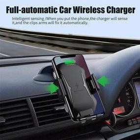 img 3 attached to 📱 Waytop Wireless Charger Car Vent Mount: Fast Qi Charging Phone Holder for iPhone Xs/Xs Max/XR/X/8/8 Plus, Samsung Galaxy S10/S9/S8/S8+ and More