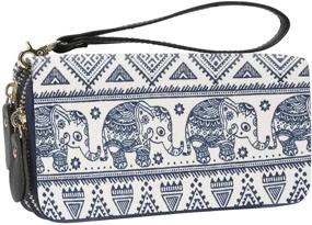 img 3 attached to 🐘 Women's Elephant Phone Zip Wristlet Wallet: Ultimate Handbag and Wallet Combo with Wristlet Functionality