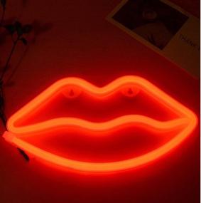 img 3 attached to 💋 DANIDEER Neon LED Lips Sign Art Decorative Lights - Wall Decoration, Glow Lamp for Kids Boy and Girl - Unique Gift for Any Occasion (Red)