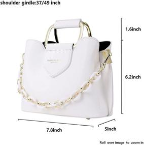 img 2 attached to 👜 Женские кожаные плечевые сумки: портфель Qiayime с кошельками, идеально подходит для сатчелей
