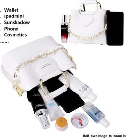 img 1 attached to 👜 Женские кожаные плечевые сумки: портфель Qiayime с кошельками, идеально подходит для сатчелей