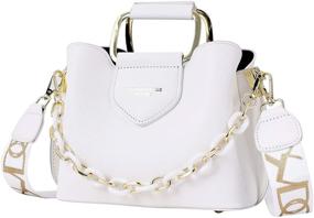 img 4 attached to 👜 Женские кожаные плечевые сумки: портфель Qiayime с кошельками, идеально подходит для сатчелей