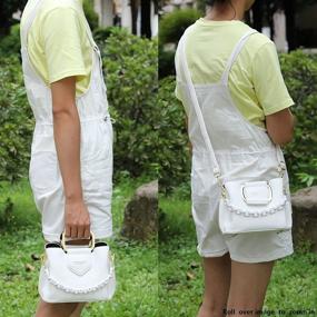 img 3 attached to 👜 Женские кожаные плечевые сумки: портфель Qiayime с кошельками, идеально подходит для сатчелей