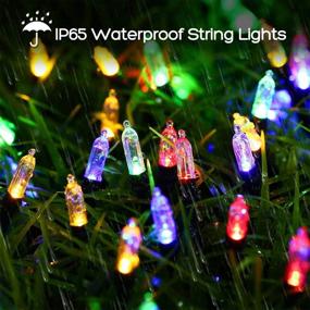 img 2 attached to Multicolor Battery Christmas Lights - 33ft 100 LED Decorative Fairy Lights with 8 Modes, Timer, and Waterproof Design for Christmas Party, Patio, Xmas Tree Decorations