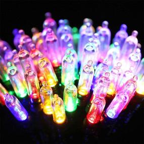 img 3 attached to Multicolor Battery Christmas Lights - 33ft 100 LED Decorative Fairy Lights with 8 Modes, Timer, and Waterproof Design for Christmas Party, Patio, Xmas Tree Decorations