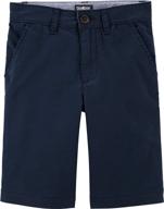 👦 boys' explorer shorts - little stretch front short clothing for better comfort and style logo