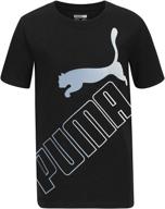 👕 stylish puma boys' amplified graphic logo t-shirt - trendy must-have for young fashionistas! logo