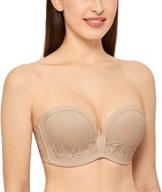 delimira womens slightly supportive strapless women's clothing: lingerie, sleep & lounge essentials logo