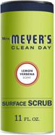 🍋 11 oz lemon verbena mrs. meyer's clean day multi-surface scrub: non-scratch powder cleaner for kitchen and bathroom surface grime removal logo