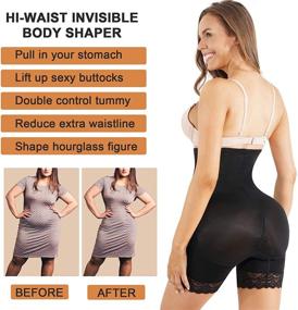 img 1 attached to 🩲 Nebility High Waist Tummy Control Panty Lace Butt Lifter Shapewear for Women - Slimming Body Shaper Shorts