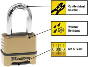 img 3 attached to 🔒 Master Lock M175XDLF Heavy-Duty Outdoor Combination Lock with 1.5" Shackle, Enhanced Brass Finish