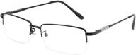 👓 wanwan half frame metal reading glasses with anti-reflective coating and blue light blocking - best men's readers for eye protection logo