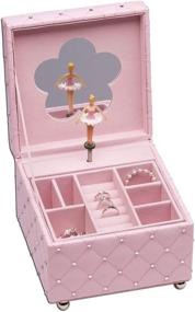 img 1 attached to Pink Music Jewelry Box: Indulge in Luxury with Ballerina & Girls Sterling Silver Heart Necklace