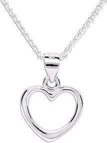 img 2 attached to Pink Music Jewelry Box: Indulge in Luxury with Ballerina & Girls Sterling Silver Heart Necklace