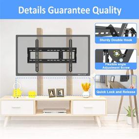 img 2 attached to Low Profile Tilting TV Wall Mount Bracket for Most 32-80 Inch LED, LCD, OLED, Plasma Flat Screen TVs with VESA 600x400mm Weight up to 165lbs by JUSTSTONE