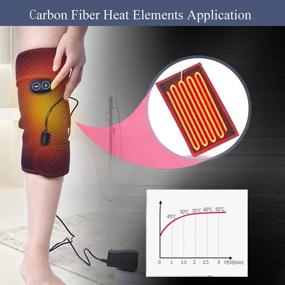 img 1 attached to 🔥 Теплая и вибрационная повязка на колено: Массажер для восстановления при травмах колена, облегчения артрита, боли в мышцах.