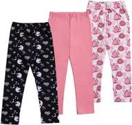 geiomoo little girls leggings: soft stretch tights pants pack in black and white - stylish girls' clothing logo