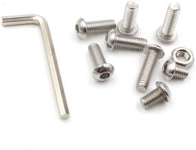 img 2 attached to 🔩 HVAZI M6 Stainless Steel Button Head Socket Cap Screws Nuts Assortment Kit: High-Quality Allen Hex Drive Hardware Collection