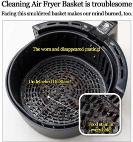 img 3 attached to 🍳 Balsang Air Fryer Silicone Pot - XL Curved Replacement Liner, Hassle-Free Cleaning of Air Fryer Basket, Food-Safe Silicone Material (8.5 inch Diameter)
