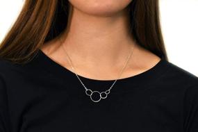 img 3 attached to 👩 EFYTAL 925 Sterling Silver 4 Circle Necklace for Wife and Mom, Family of Four, Perfect for Mothers Day, Birthday Gift Ideas for Her