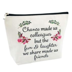 img 3 attached to 🎉 Retirement Gifts for Women - Leaving Gifts for Colleagues, Best Friends, Coworkers, Boss, Nurse, Teachers, Retirees - Work BFF, Bestie - Funny Birthday - Retired - Chance Made us Colleagues Makeup Bag