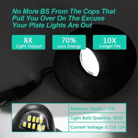 img 2 attached to 🚗 Kanuoc F150 License Plate LED Lamp Assembly - Compatible with Ford F150, F250, F350 Super Duty, Ranger, Expedition, Explorer, Bronco, Excursion - Full LED Rear Plate Lights for Upgrading & Replacement