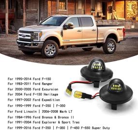 img 3 attached to 🚗 Kanuoc F150 License Plate LED Lamp Assembly - Compatible with Ford F150, F250, F350 Super Duty, Ranger, Expedition, Explorer, Bronco, Excursion - Full LED Rear Plate Lights for Upgrading & Replacement