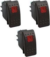 🚗 enhance your vehicle's control with xt auto 12v 20 amp red light rocker switch kit – 3-pack logo