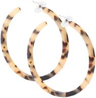 trendy and chic phalin acrylic hoop earrings: geometric resin studs for fashionable women and girls logo