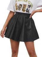 shein womens leather pleated skater women's clothing and skirts logo