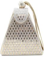 stylish triangle women's evening bag - sparkling allx full rhinestone fashion logo