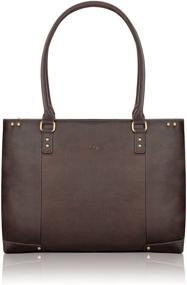 img 4 attached to 👜 Solo New York Jay Leather Laptop Tote: Stylish Espresso Bag for Professionals